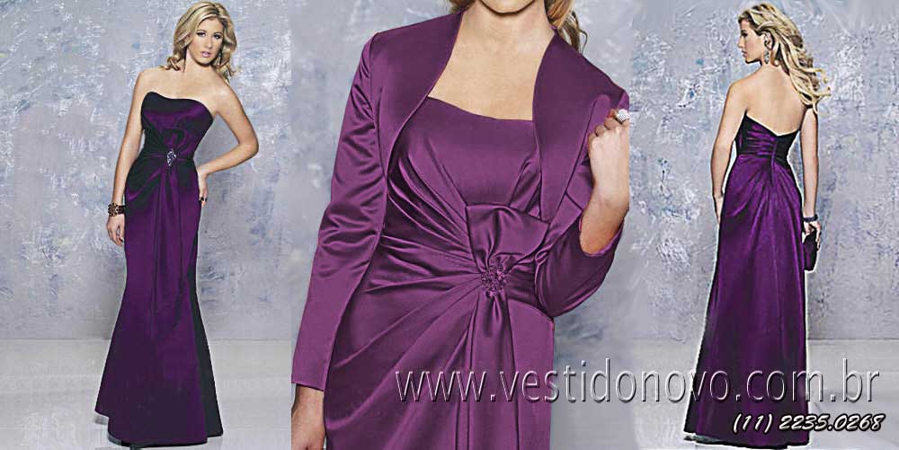 vestido mae de noivo em cetim violeta, roxo,  loja em So Paulo, aclimao, vila mariana, ipiranga, cambuci