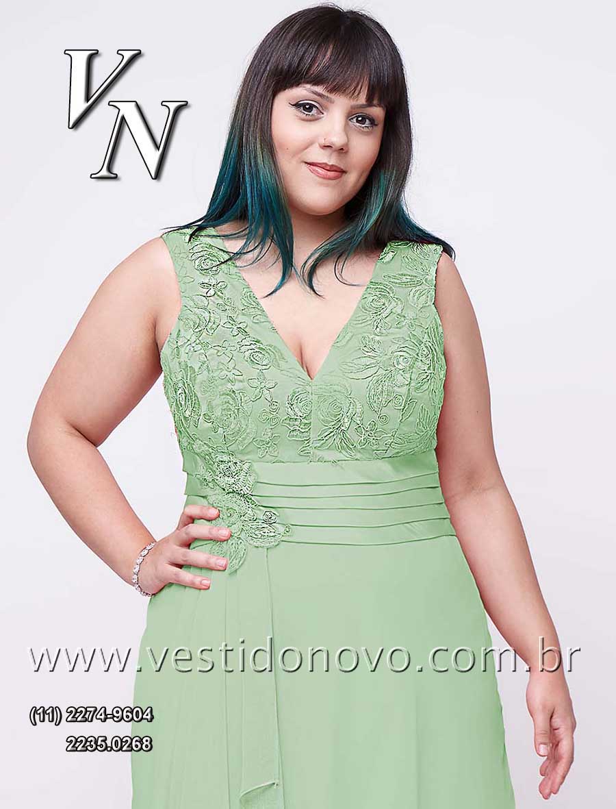 vestido para mãe de noiva plus size